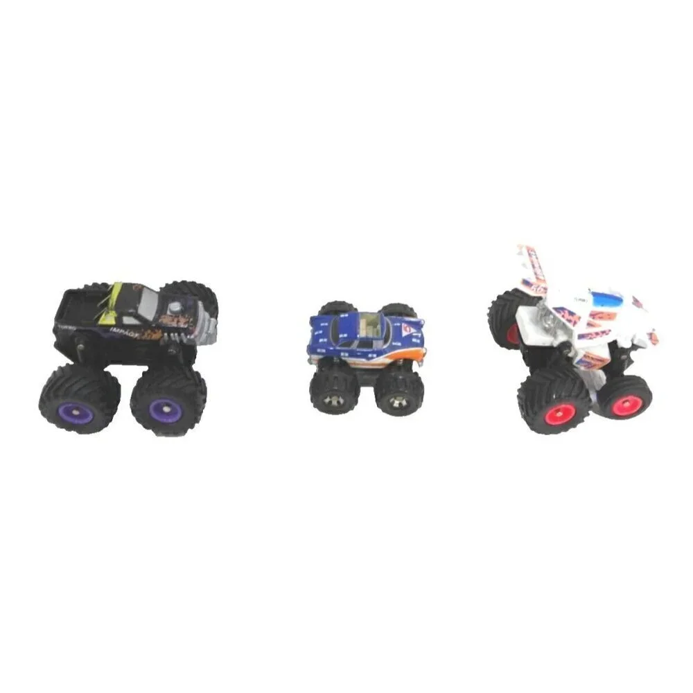 MICRO MACHINES set of 3 tiny toy vehicles Monster Trucks